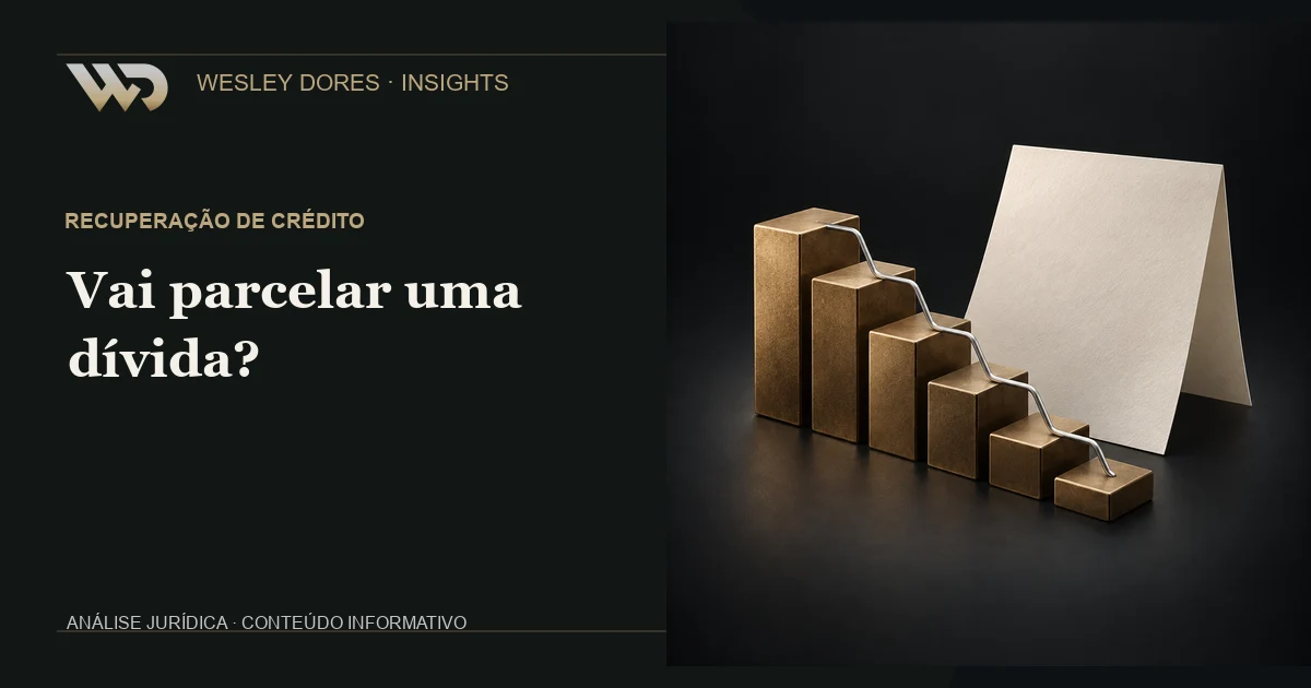 Sequência abstrata de parcelas conectadas a um documento, representando a revisão de um acordo de dívida.